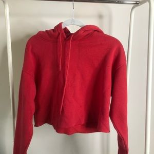 Red urban outfitters cropped hoodie!